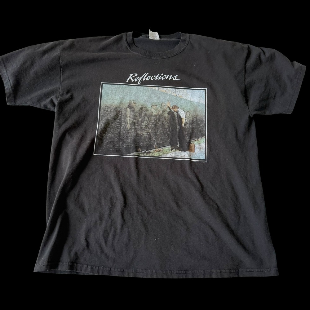 80's‎ Reflections Vietnam Veterans Memorial T-Shirt Black XL Lee Teter Artist
